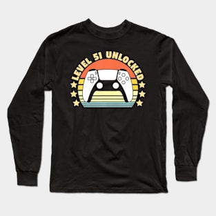 Level 51 Video 51st Birthday Long Sleeve T-Shirt